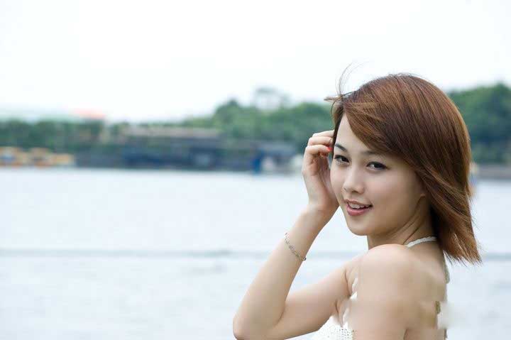 夏季的清凉美女，甜女