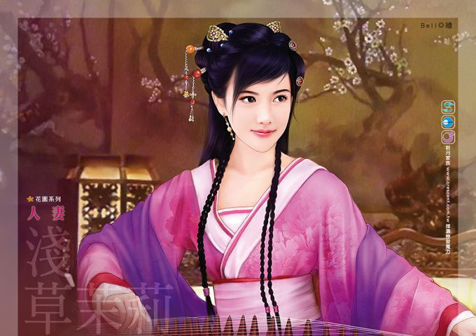 手绘动漫美女写真