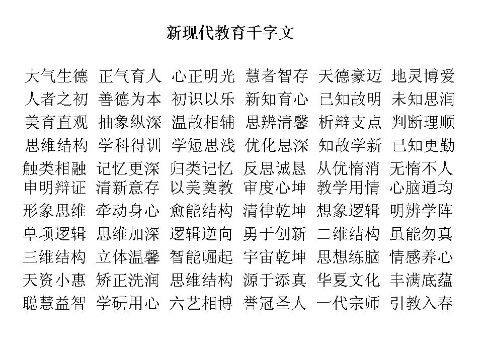 以学科结构提高教学质量，用思维结构培养创新人才