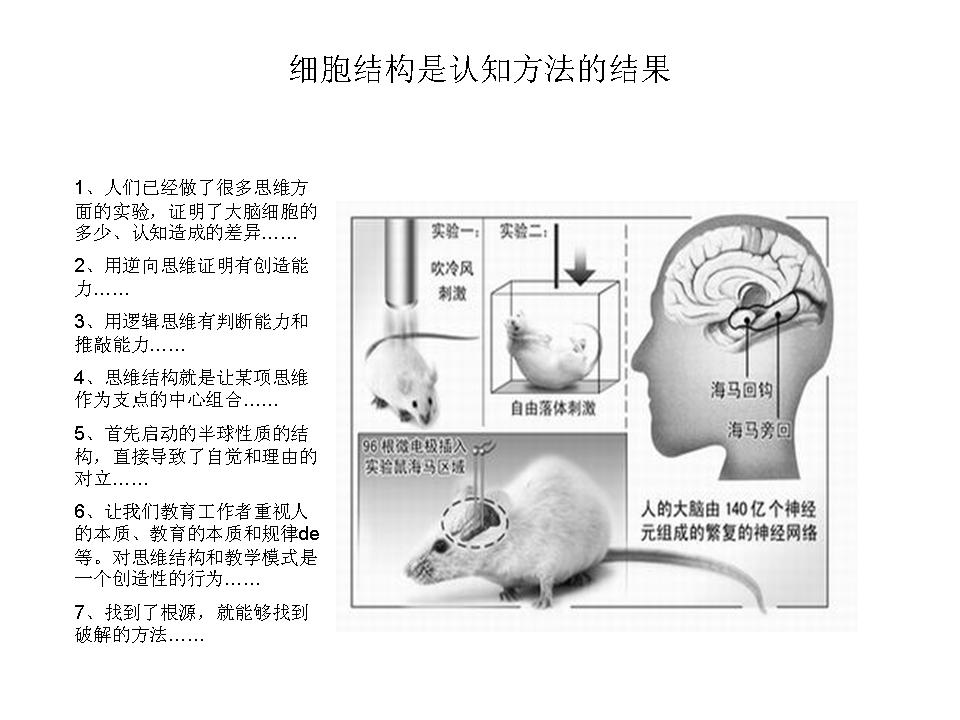 以学科结构提高教学质量，用思维结构培养创新人才