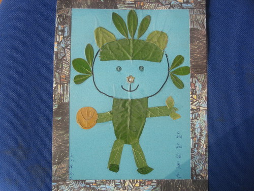 美丽的树叶拼贴画